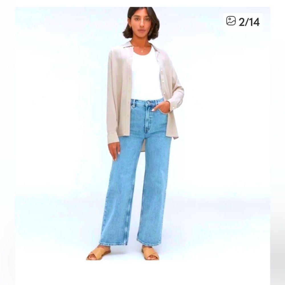 Everlane The Way High Wide Leg Flare Jean